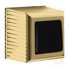 Выключатель FEDE ROMA SURFACE bright gold/черный