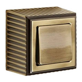 Выключатель FEDE ROMA SURFACE bright patina