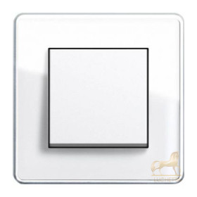 Выключатель Gira Esprit Glass C белое стекло 0211512