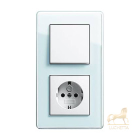 Выключатель и Розетка Gira Esprit Glass C салатовое стекло 0212518