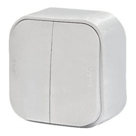 Выключатель Legrand Quteo 10A 2клав БЕЛ