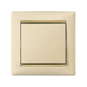 Выключатель Legrand Valena слоновая кость/золотой штрих 774151
