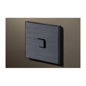 Выключатель однокнопочный в сборе Lithoss Select, Gunpowder black