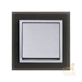 Выключатель PEHA Aura Glas черное стекло/алюминий 20.571.57.21