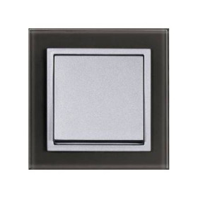 Выключатель PEHA Aura Glas черное стекло/алюминий 20.571.57.21
