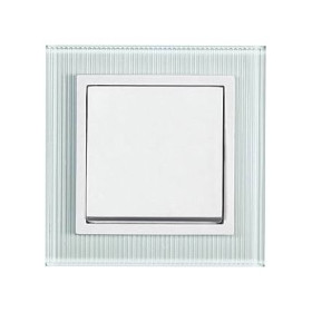Выключатель PEHA Aura Glas рифленое белое матовое стекло 20.571.53.02