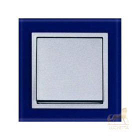 Выключатель PEHA Aura Glas синее стекло/алюминий 20.571.54.21