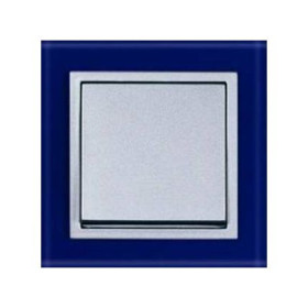 Выключатель PEHA Aura Glas синее стекло/алюминий 20.571.54.21