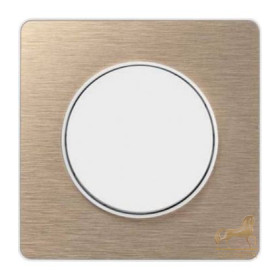 Выключатель Schneider Electric серия Odace Полированная бронза/белый S52P802L