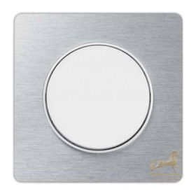 Выключатель Schneider Electric серия Odace Полированный Алюминий/белый S52P802J